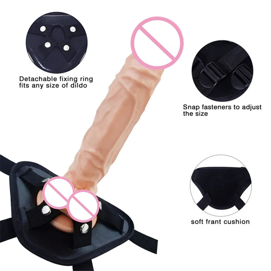 Women's Strap-on Realistic Huge Dildo for Women Big Dildos Woman Strapon Harness Belt Erotic Lesbian Adult Sex Product Sex Toys