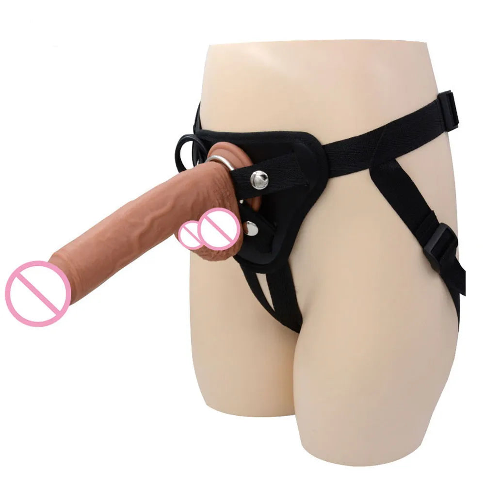 Women's Strap on Realistic Penis Dildo Panties Sex Toys for Lesbian Women Strapon Harness Belt Adult Toys Huge Consoladores