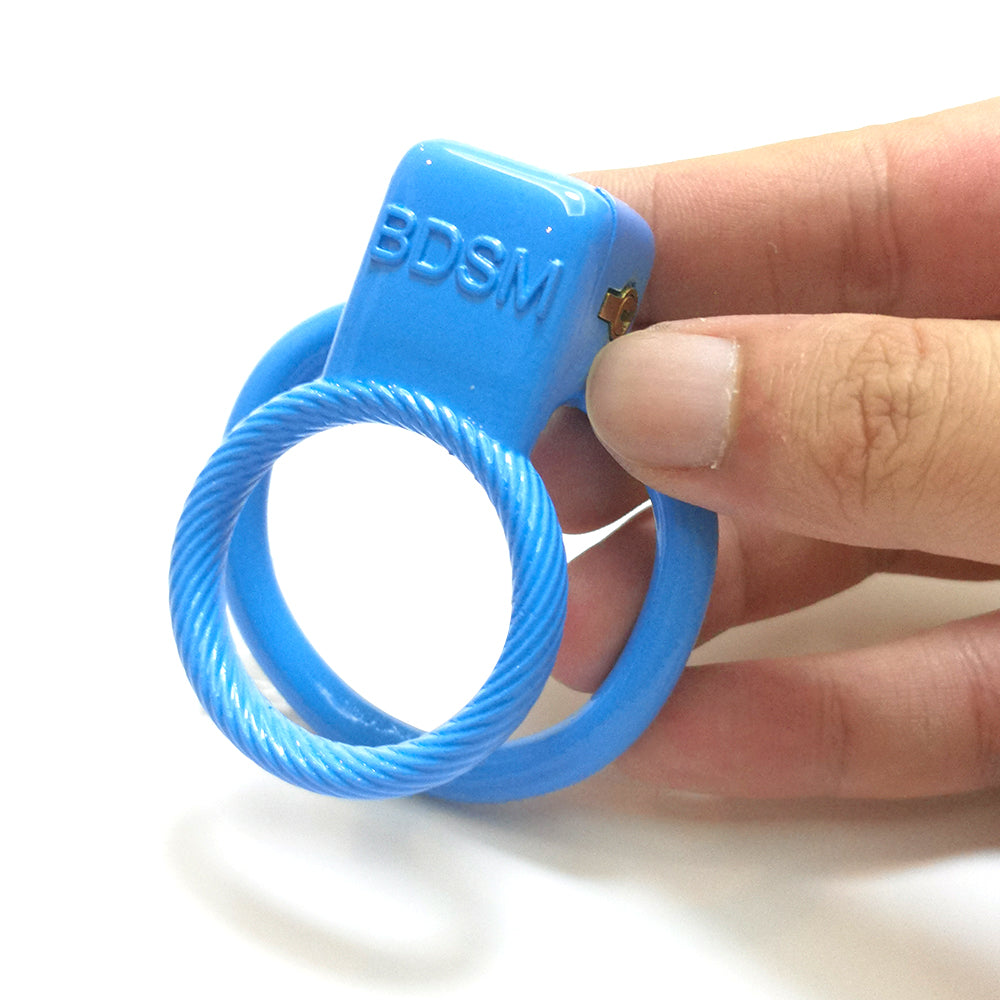 Ultra Blue Circle Bondage Chastity Cage