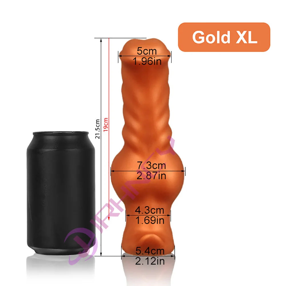 XS-XXL Dog Dildo Silicone Big Butt Plug Animal Anal Dildo Fisting Large Anal Toys Sex Toy For Women Men Anal Dilator Buttplug