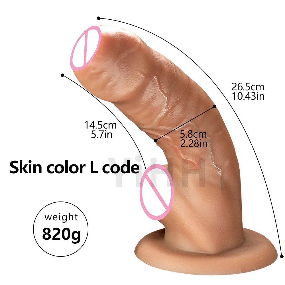 XXL Realistic Soft Big Dildo Huge Long Anal Plug Silicone Penis for Women G-Spot Masager Penis with Sucker Female Masturbator