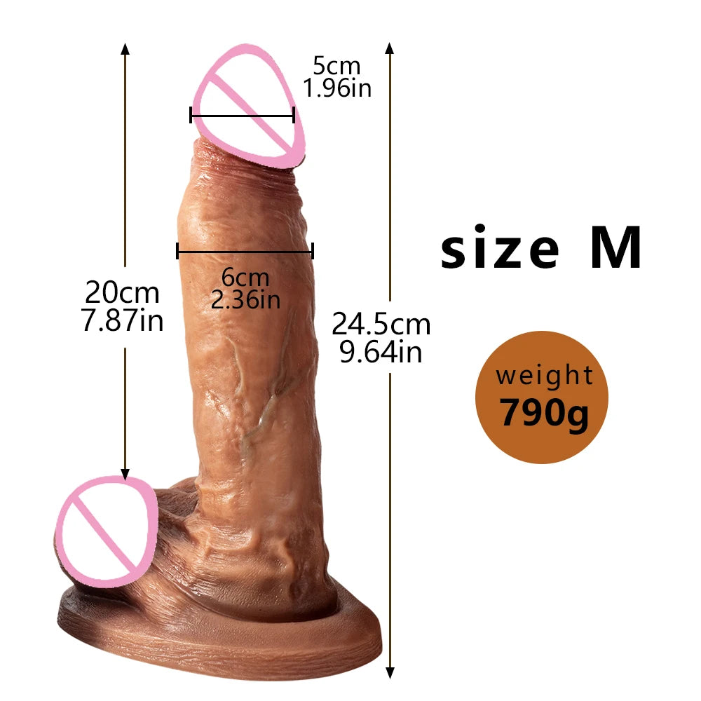 XXL Realistic Soft Big Dildo Huge Long Anal Plug Silicone Penis for Women G-Spot Masager Penis with Sucker Female Masturbator