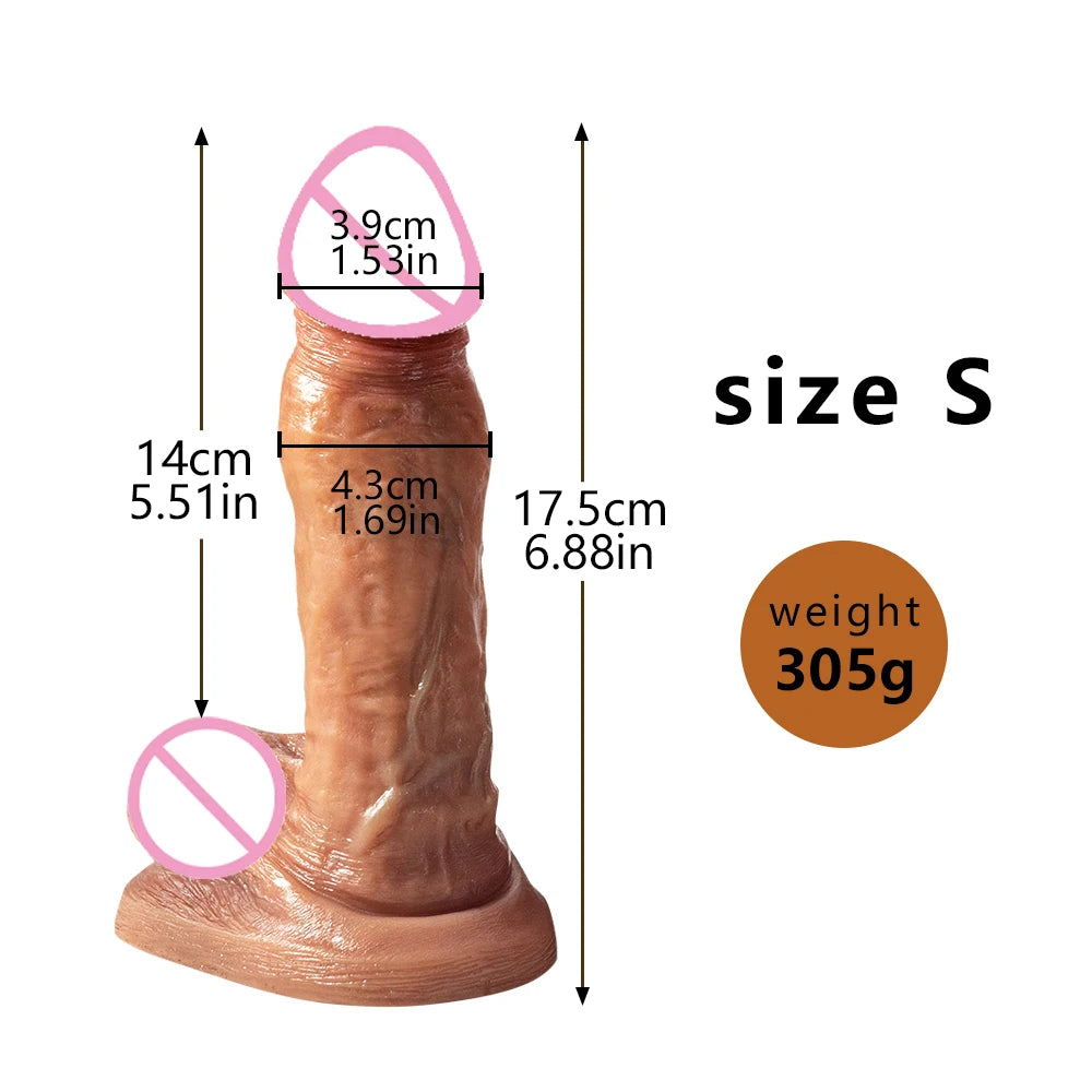 XXL Realistic Soft Big Dildo Huge Long Anal Plug Silicone Penis for Women G-Spot Masager Penis with Sucker Female Masturbator