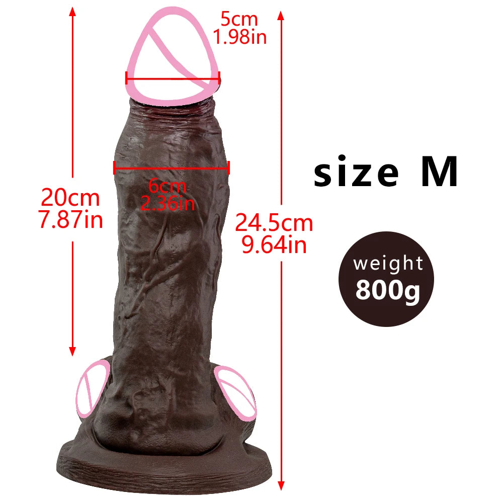 XXL Realistic Soft Big Dildo Huge Long Anal Plug Silicone Penis for Women G-Spot Masager Penis with Sucker Female Masturbator