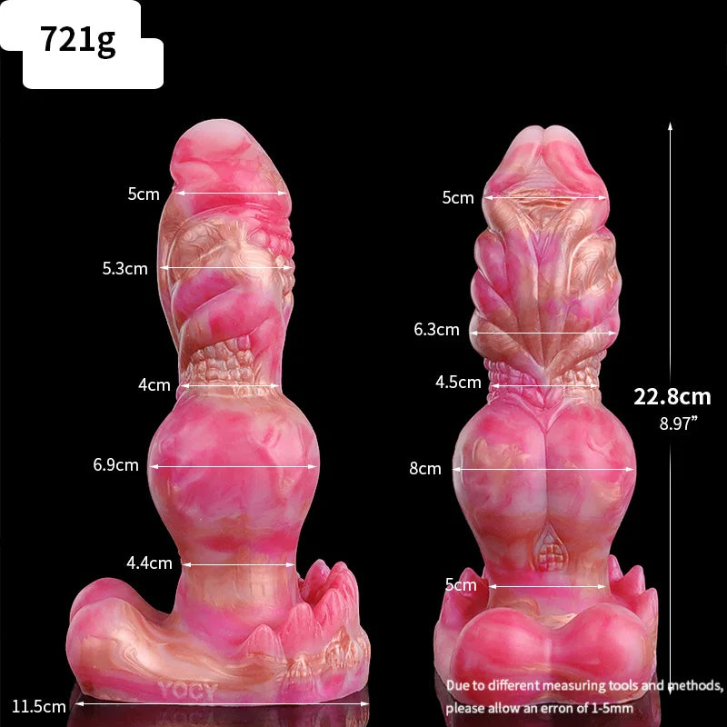 YOCY Realistic Silicone Wolf Dog Dildo Thick Knot Anal Plug Simulation Penis Animal Dildo With Sucker Adult Sex Toy For Woman