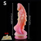 YiHH Colourful Glowing Dragon Dildo Anal Toys Butt Plug Luminous Dildo with Suction Cup Anal Sex Toys for Women Men Sex Products