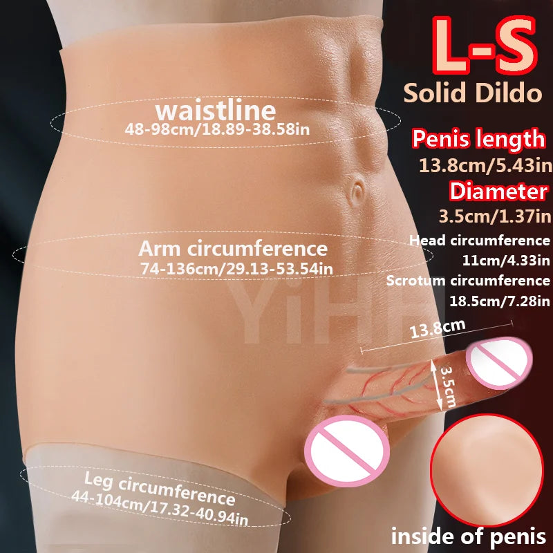 YiHH Lesbian Strapon Harness Dildo Women Men Integrated Penis Pants Adult Sex Toys For Woman Couples Dildos Belt Silicone Pants