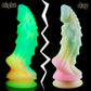 YiHH Luminous Animal Dragon Dildos for Women Men Colourful Glowing Big Dick Buttplug Suction Cup Dildo Sex Toy Femme Masturbator