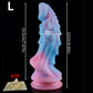 YiHH Luminous Animal Dragon Dildos for Women Men Colourful Glowing Big Dick Buttplug Suction Cup Dildo Sex Toy Femme Masturbator