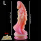 YiHH Luminous Animal Dragon Dildos for Women Men Colourful Glowing Big Dick Buttplug Suction Cup Dildo Sex Toy Femme Masturbator