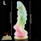 YiHH Luminous Animal Dragon Dildos for Women Men Colourful Glowing Big Dick Buttplug Suction Cup Dildo Sex Toy Femme Masturbator