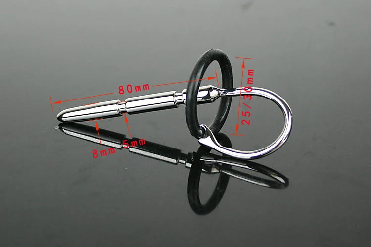 medical Stainless steel Vibrating penis plug urethral dilation cock probe insert sex toys A605