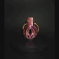 Purple-Gold Mix Color Pussy Vaginal Chastity Cage 5 Rings