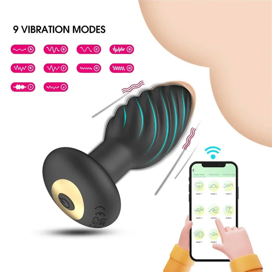 remote control anal vibrator for men and women, anal plug, prostate massager, female masturbator, adult sex toys, gay