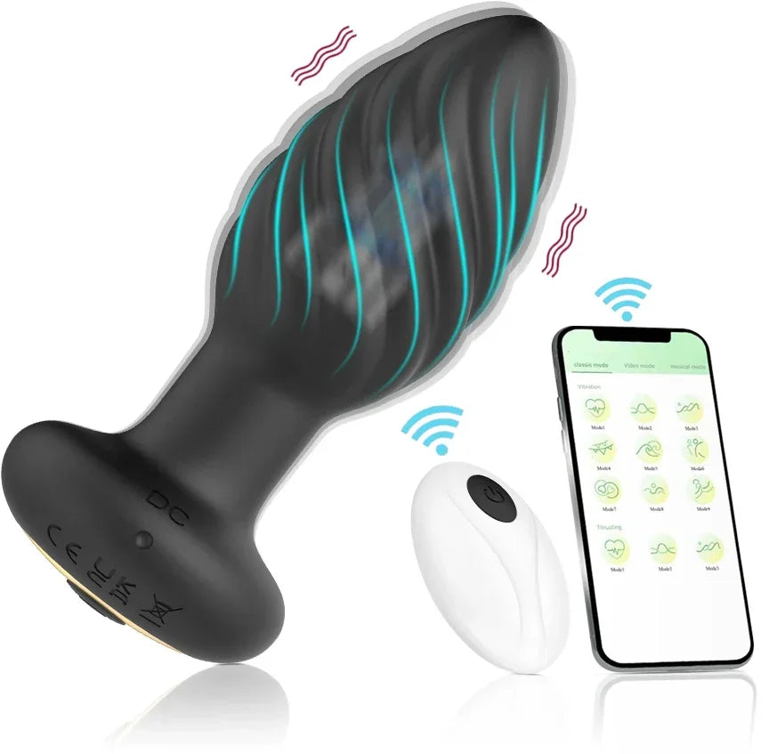 remote control anal vibrator for men and women, anal plug, prostate massager, female masturbator, adult sex toys, gay