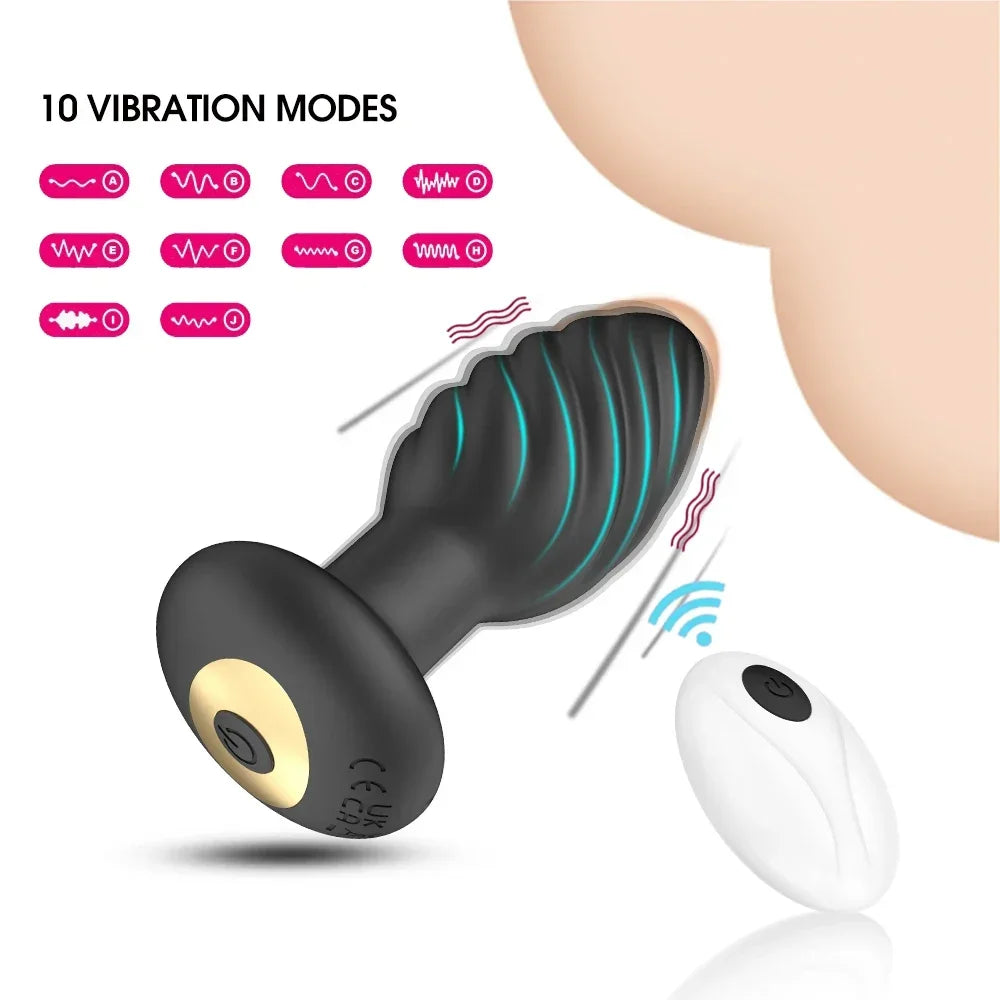 remote control anal vibrator for men and women, anal plug, prostate massager, female masturbator, adult sex toys, gay