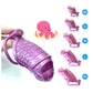 3Rings Octopus Purple Chastity Cage