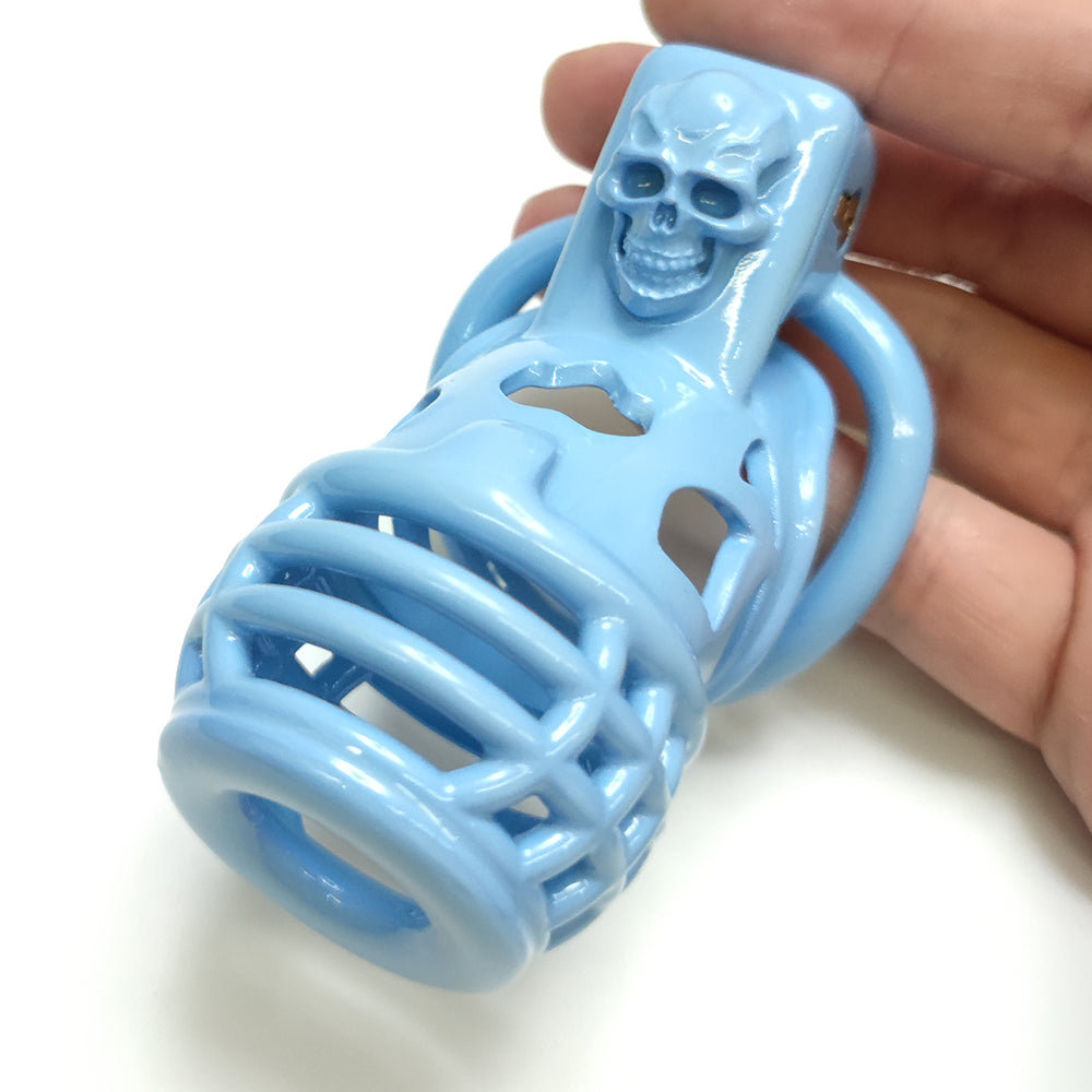 BDSM Evil Blue Chastity Cage Devices