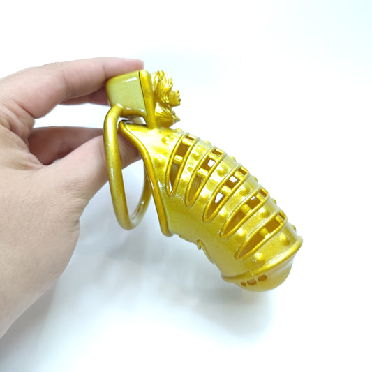 Golden Spiked BDSM Pussy Vaginal Chastity Devices