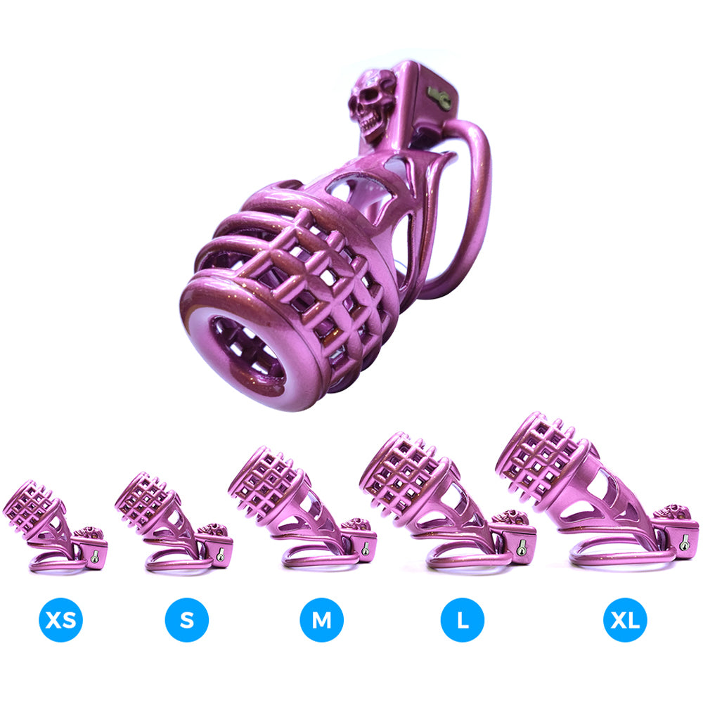 2 Penis Rings Purple Evil Chastity Cage