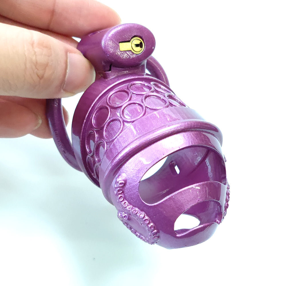 3Rings Octopus Purple Chastity Cage