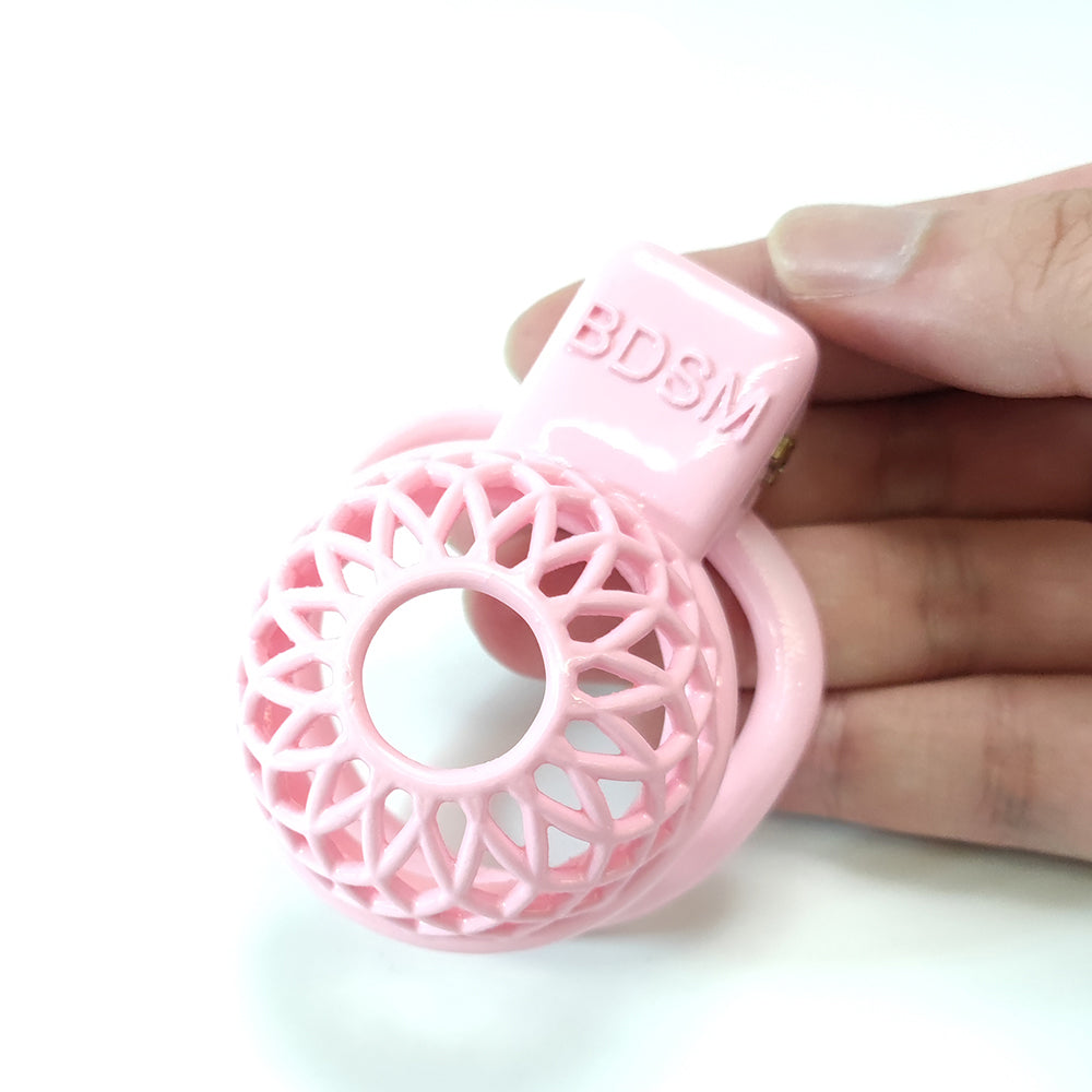 BDSM Reticular Pink Cock Cage