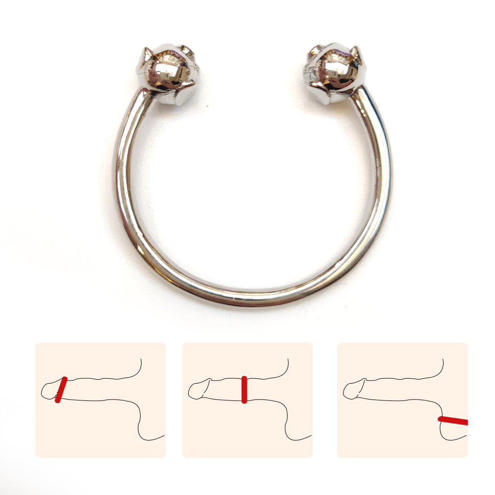 Stainless Steel Piggy Lock Glans Rings