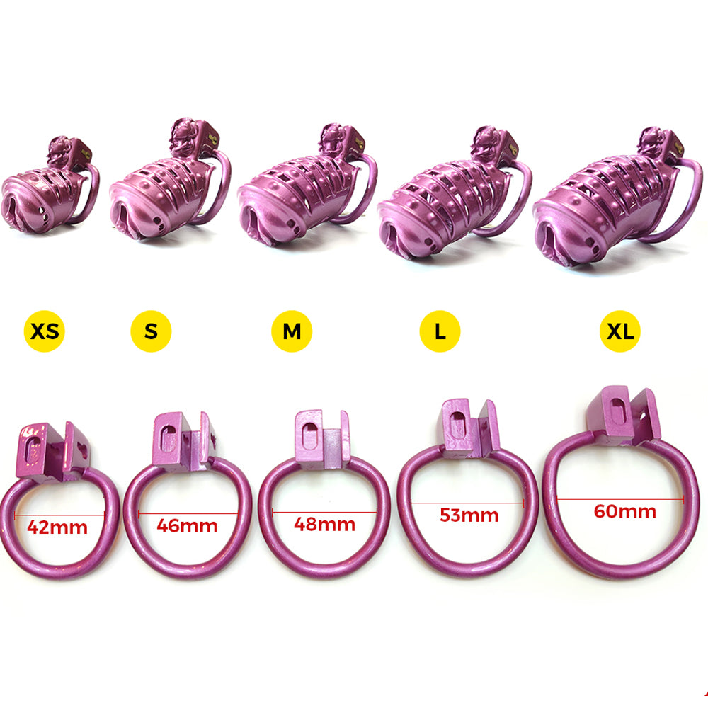 Purple Spiked BDSM Pussy Vaginal Chastity Devices