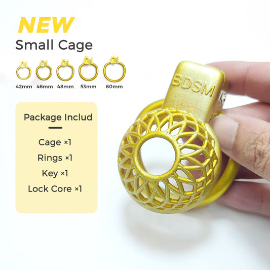 Small Golden Reticular Slave Cock Cage