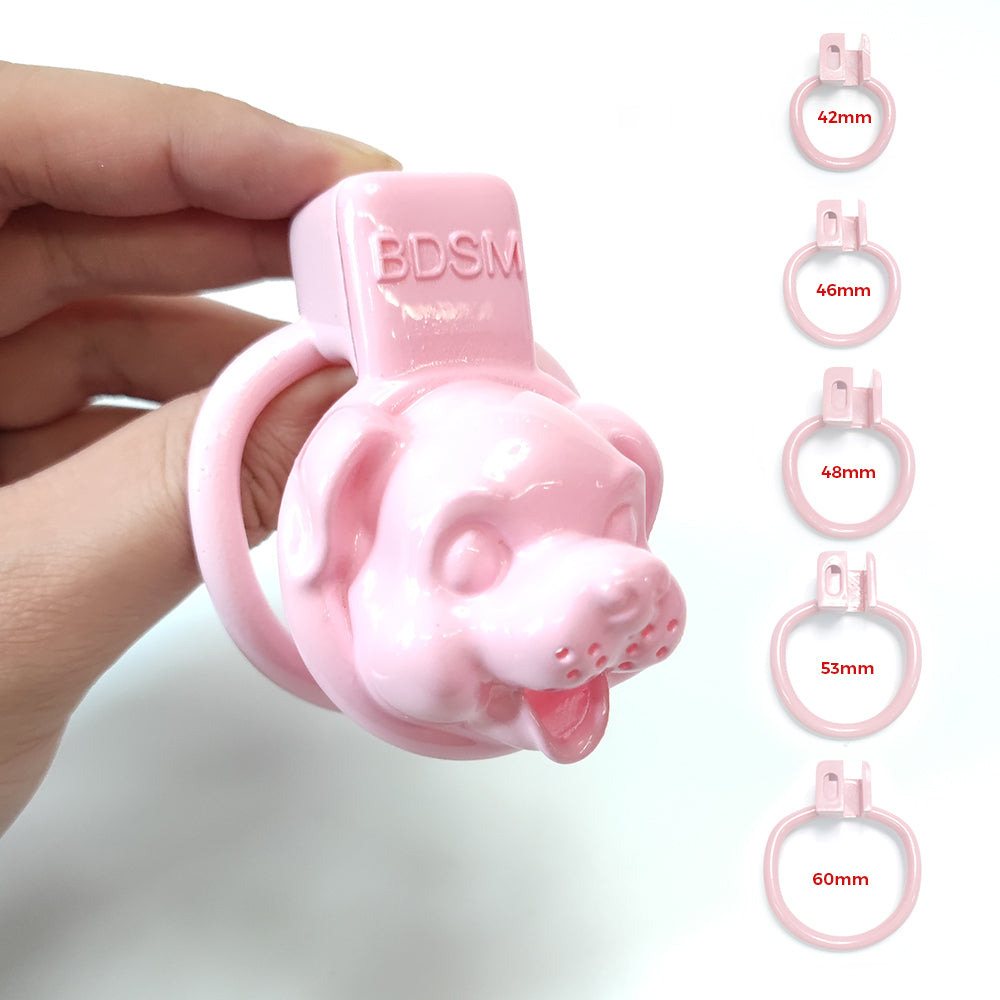 Puppy Pink Chastity Cage Short Cock Cage