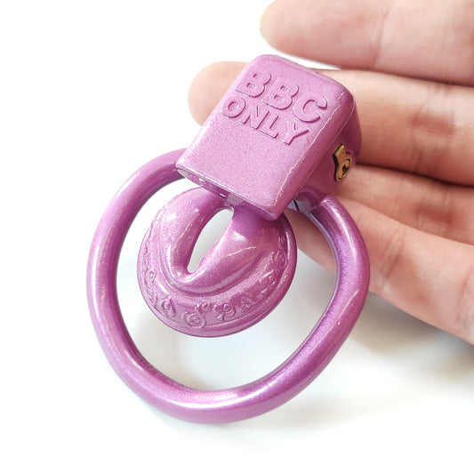 CD TS Purple Super Small Pussy BBC Chastity Cage