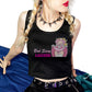 Bad Sissy Locked Cartoon Print Crop Top