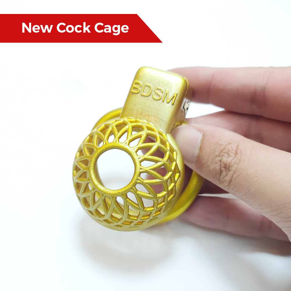 Small Golden Reticular Slave Cock Cage