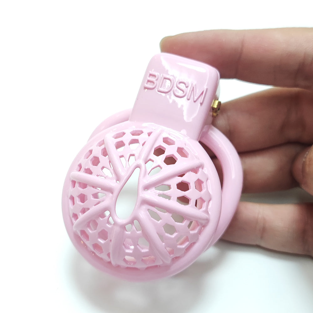 Pink Round Pan BDSM Small Cock Cage