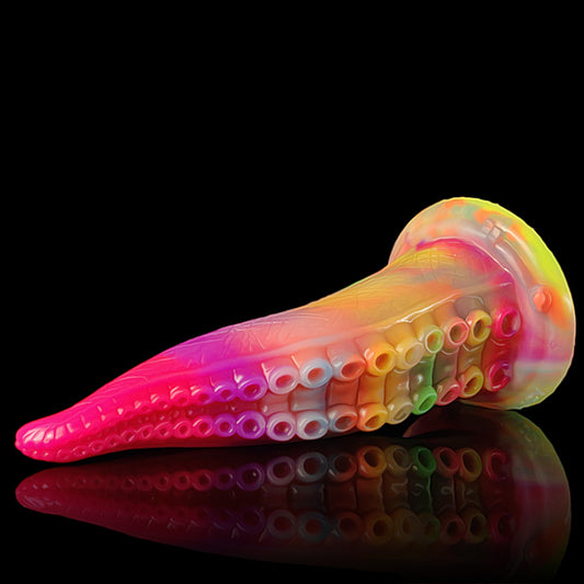 9 inch Mulit-Color Luminous Octopus Dildo