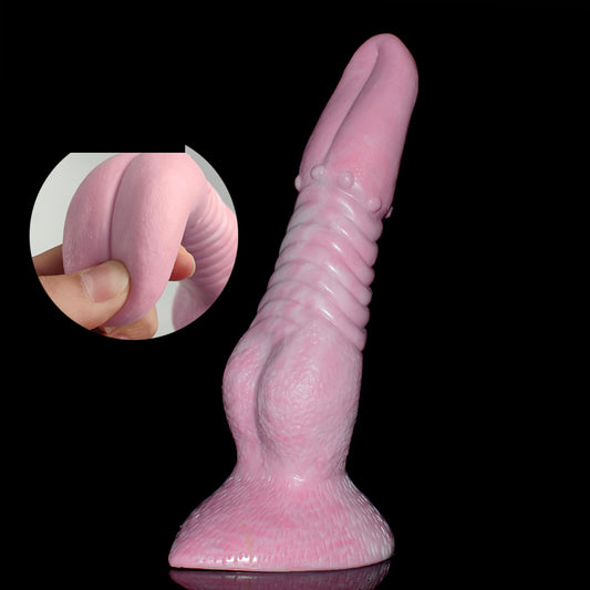 Silicone Realistic Tongue Huge Knot Dildo