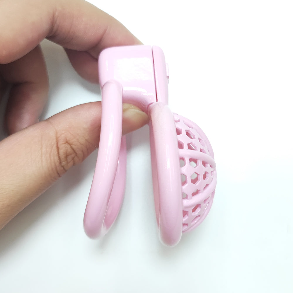 Pink Round Pan BDSM Small Cock Cage