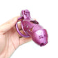 Purple Skull Cock Cage Slave Chastity Cage