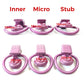 CDTS BBC Purple Pussy Vaginal Cock Cage 4Rings