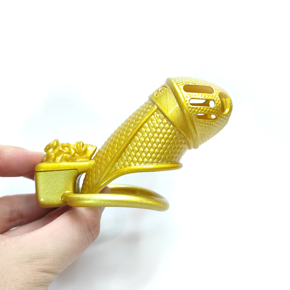 Golden Color Snake Cock Cage