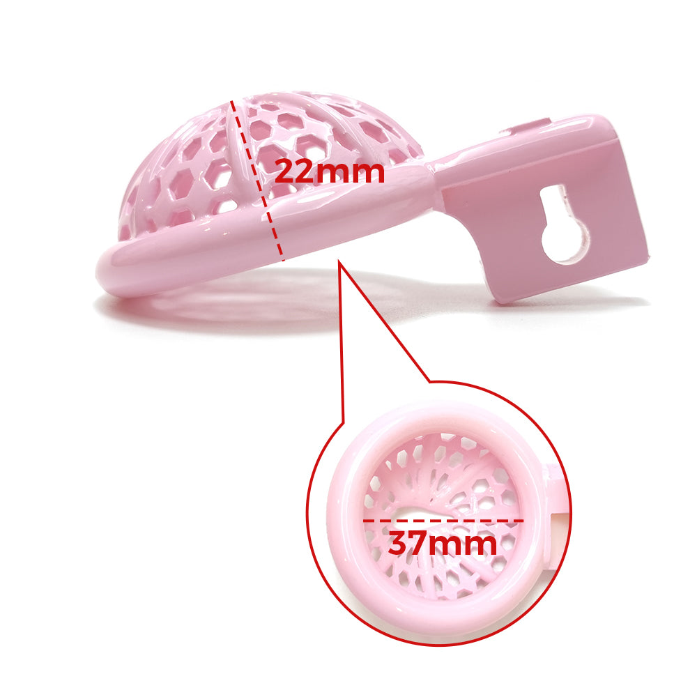 Pink Round Pan BDSM Small Cock Cage