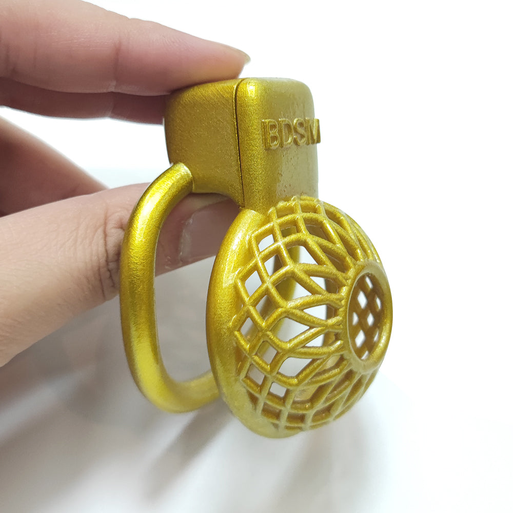 Small Golden Reticular Slave Cock Cage