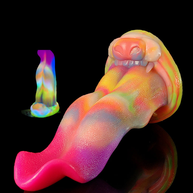 Multicolor Glow in Dark Dildo 8 CM Thick