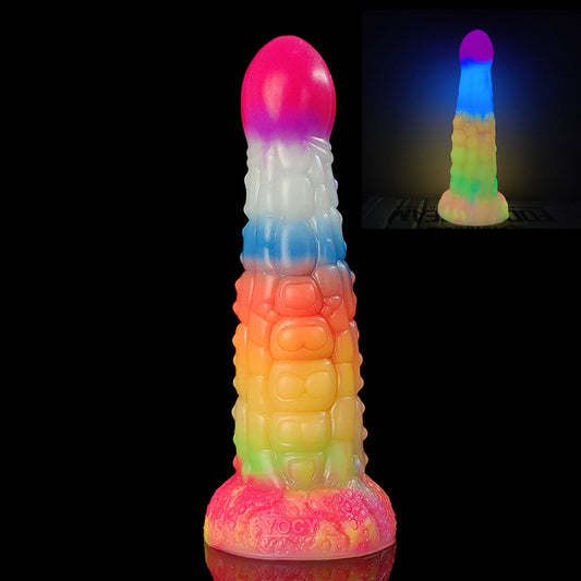 Large Cone Silicone Luminous Colorful Dildo