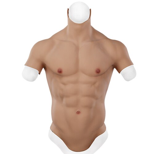 Cosplay Fake Muscle Male Silicone Chest