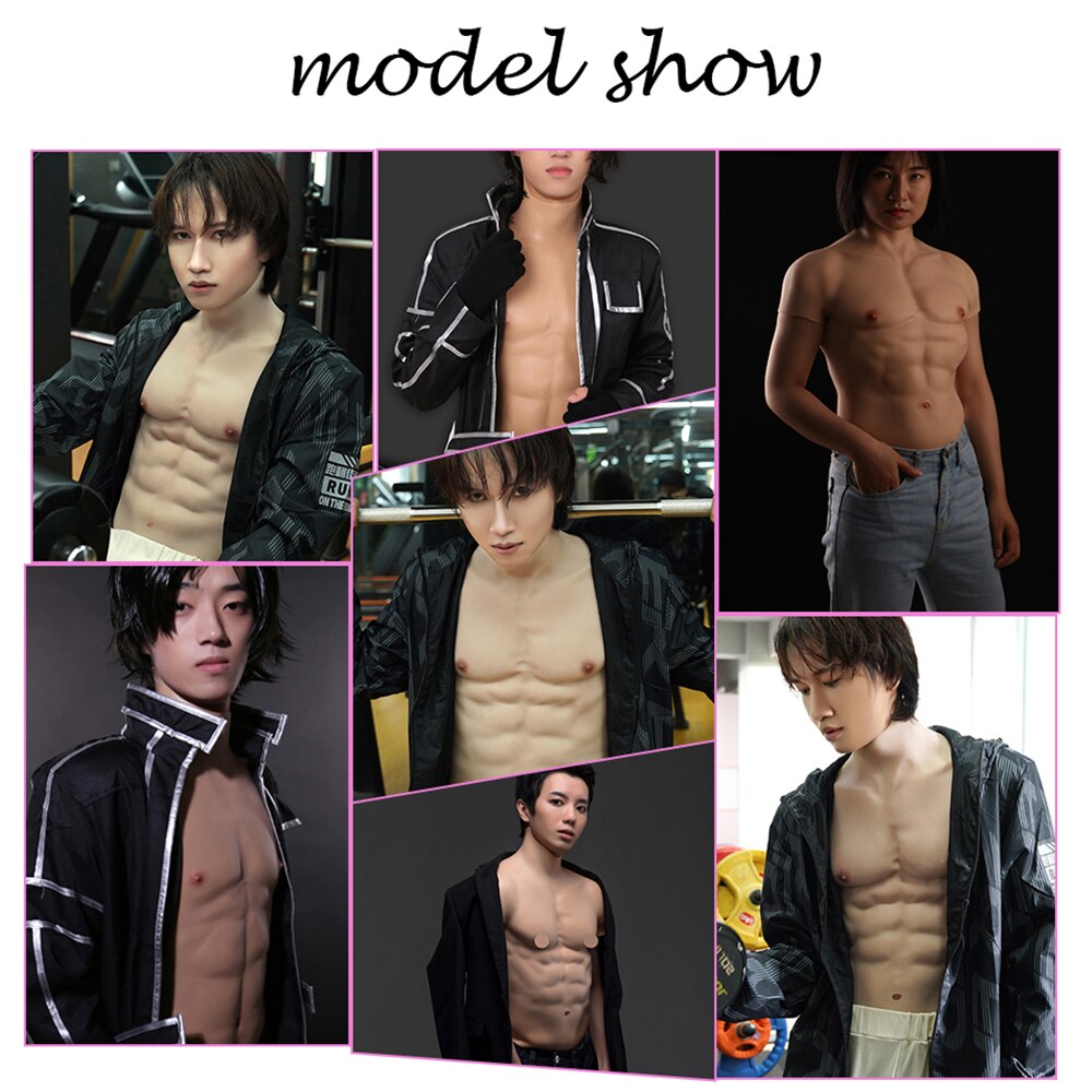 Cosplay Fake Muscle Male Silicone Chest