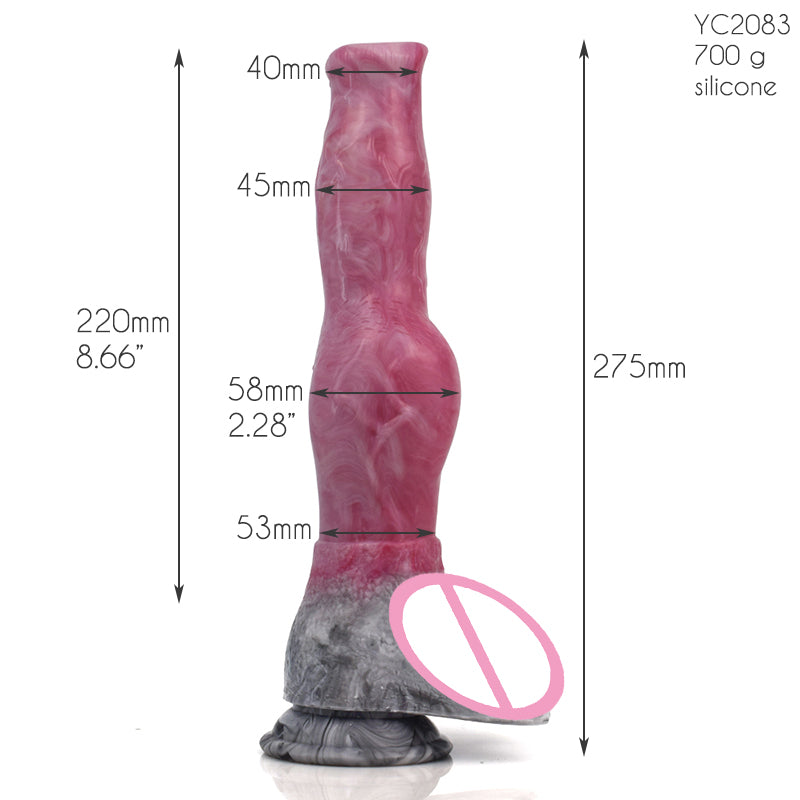 Large Dog Knot Dildo with Suction Cup