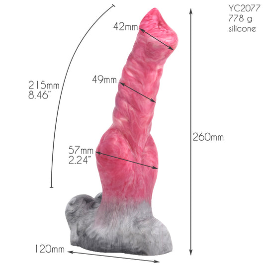 Large Dog Knot Dildo with Suction Cup