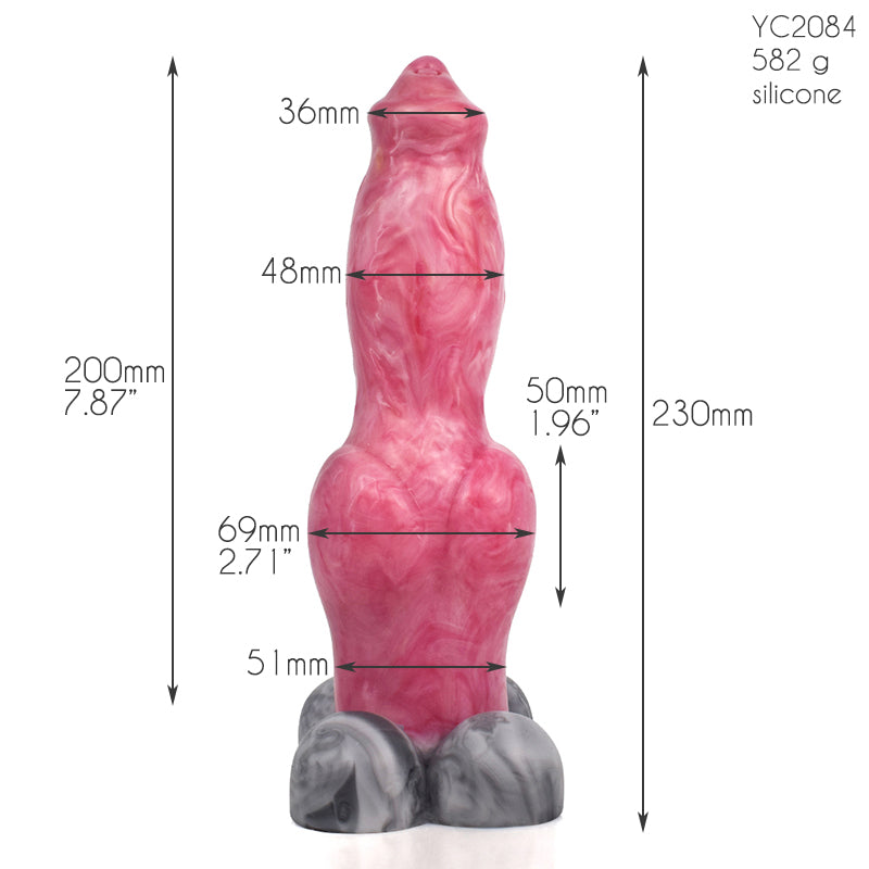 Large Dog Knot Dildo with Suction Cup