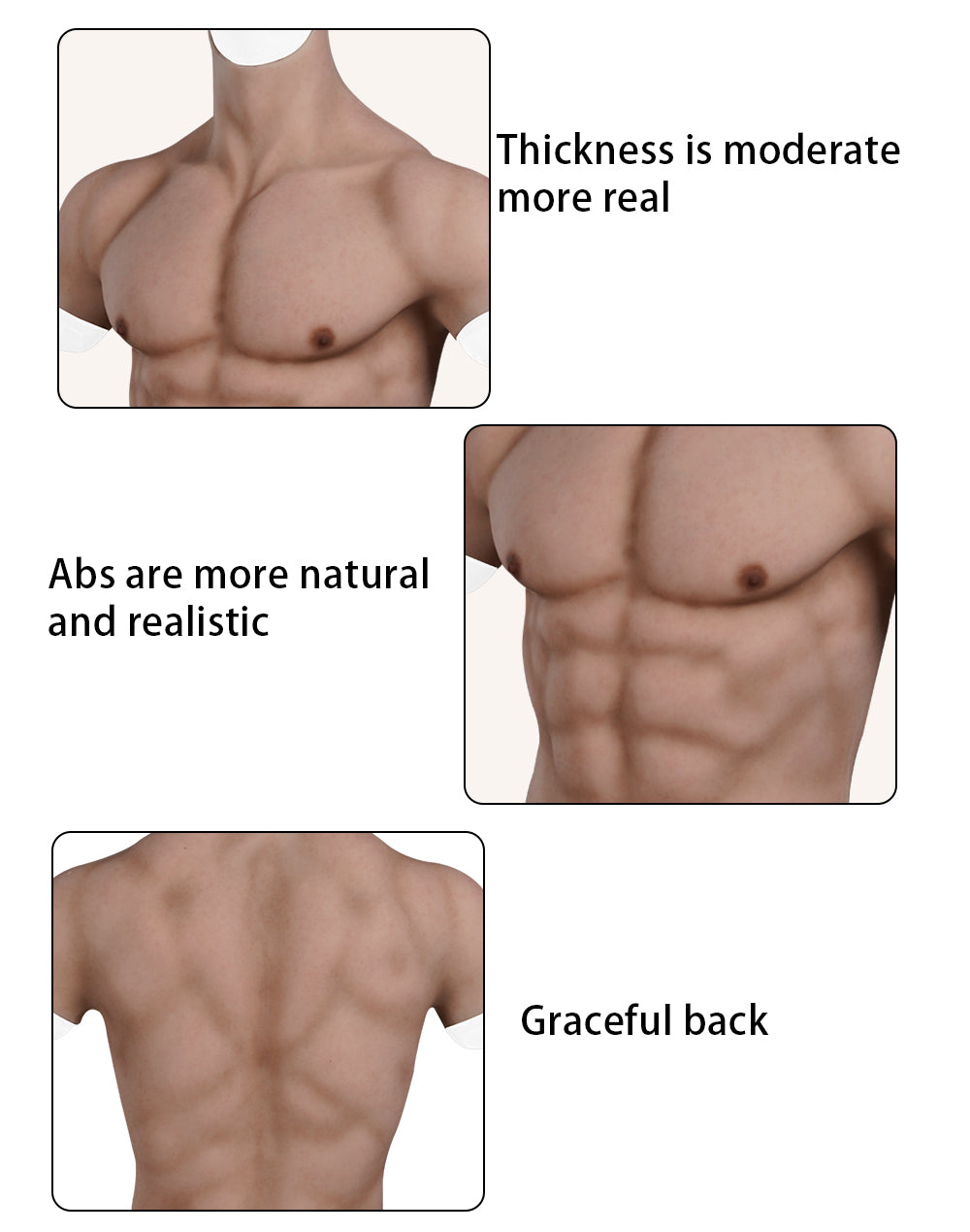 Silicone Male Chest Fake Muscle Chest